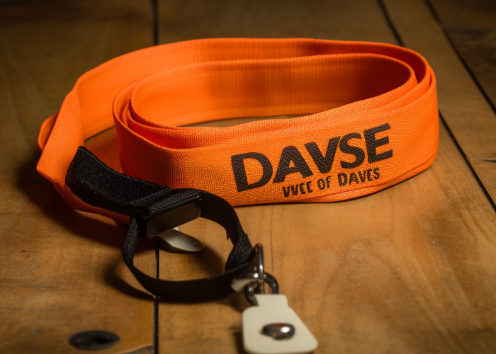 screen printed orange strap