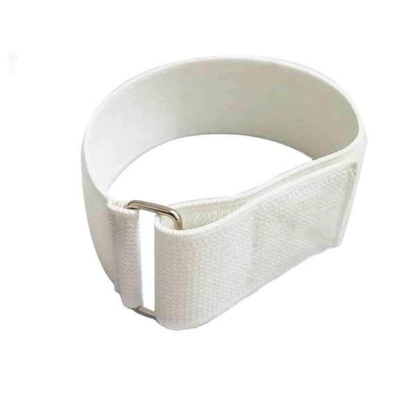 white elastic velcro cinch strap